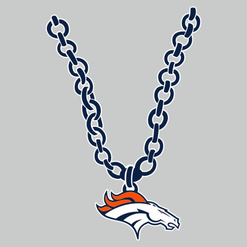 Denver Broncos Necklace logo vinyl decal